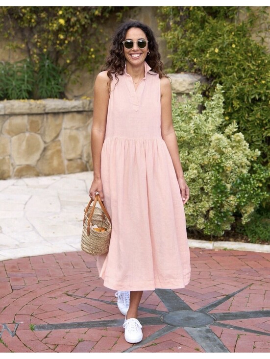 Frank & Eileen Dresses & Skirts - FRANK & EILEEN- Daphne Sleeveless Popover Dress Peach